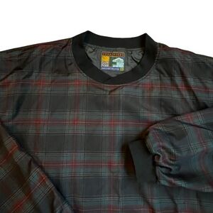 Forresters Golf Pullover Windbreaker Jacket Top Preppy Plaid Pockets Outdoor XXL